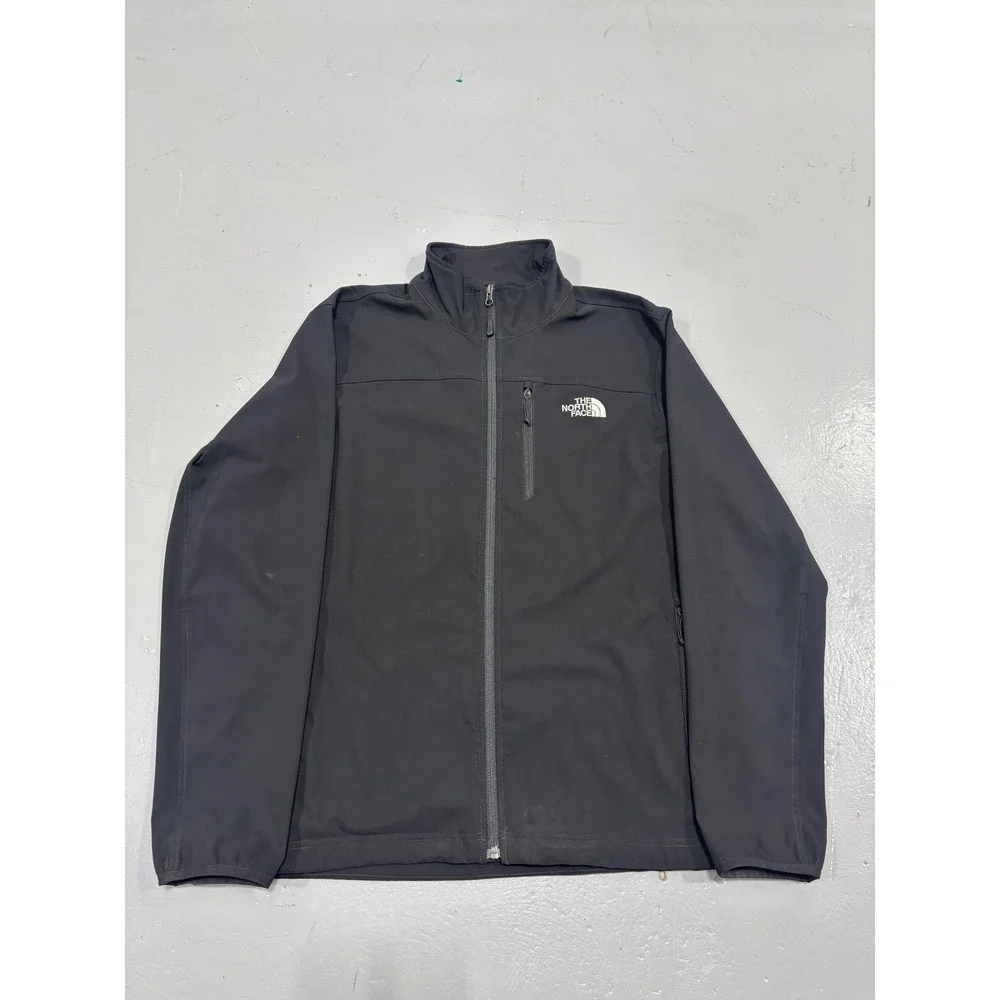 The North Face Apex Bionic Softshell Jacket Mens Large Black Full Zip Windproof